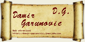 Damir Garunović vizit kartica